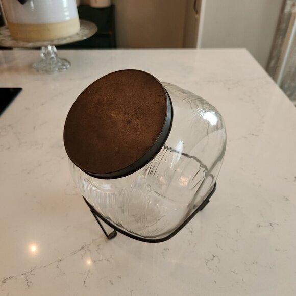 Vintage Sellers Brand Hoosier Embossed Sugar Jar w/Lid & Stand - Picture 5 of 8